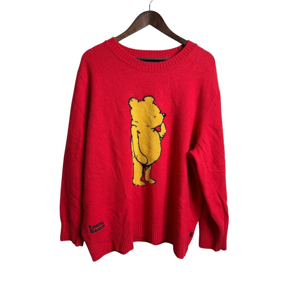Rowing Blazers x Winnie-the-Pooh Wool Cashmere Sweater Red size XL